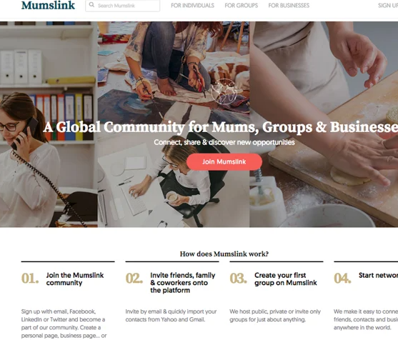 User Experience Design and Website Development for a Community-Focused Startup
